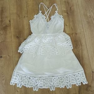 Self-Portrait Lace Panel Mini Dress US size 4